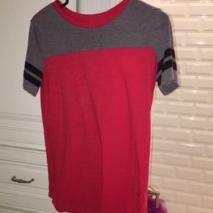 Red and grey Victoria’s Secret pink tee